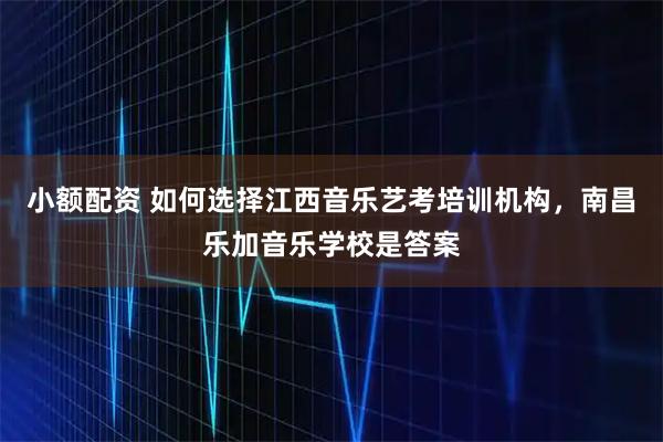 小额配资 如何选择江西音乐艺考培训机构，南昌乐加音乐学校是答案